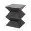15.5 Inch Outdoor Lightweight Concrete Side Table - Geometric MGO End Table in Copper Finish, Modern Pedestal Design
