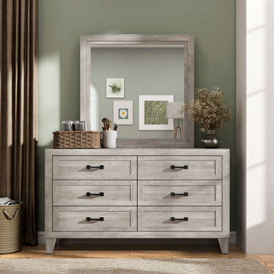 Eckhoff 6-Drawer Dresser With Mirror