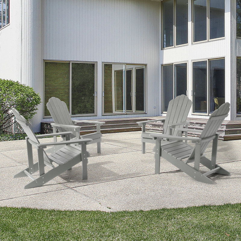Chaise Adirondack Bergenfield, Gris clair