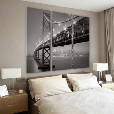 " Bay Bridge At Night " 3 - Pieces