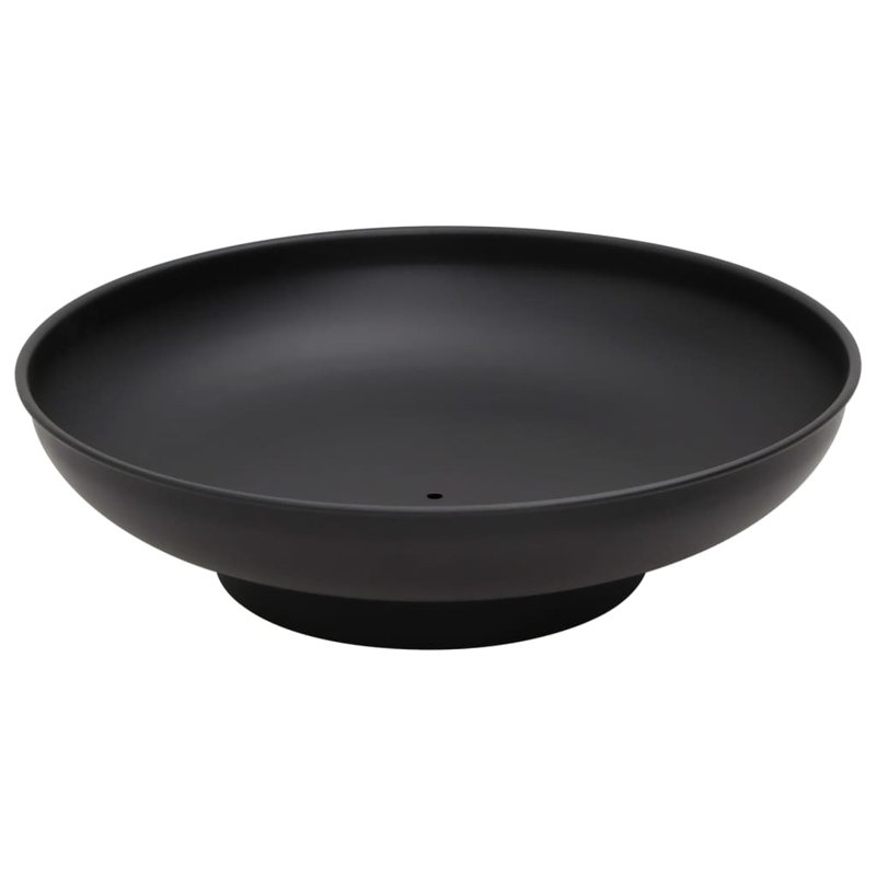 Azia Fire Pit Steel, Black, 80cm x 20cm