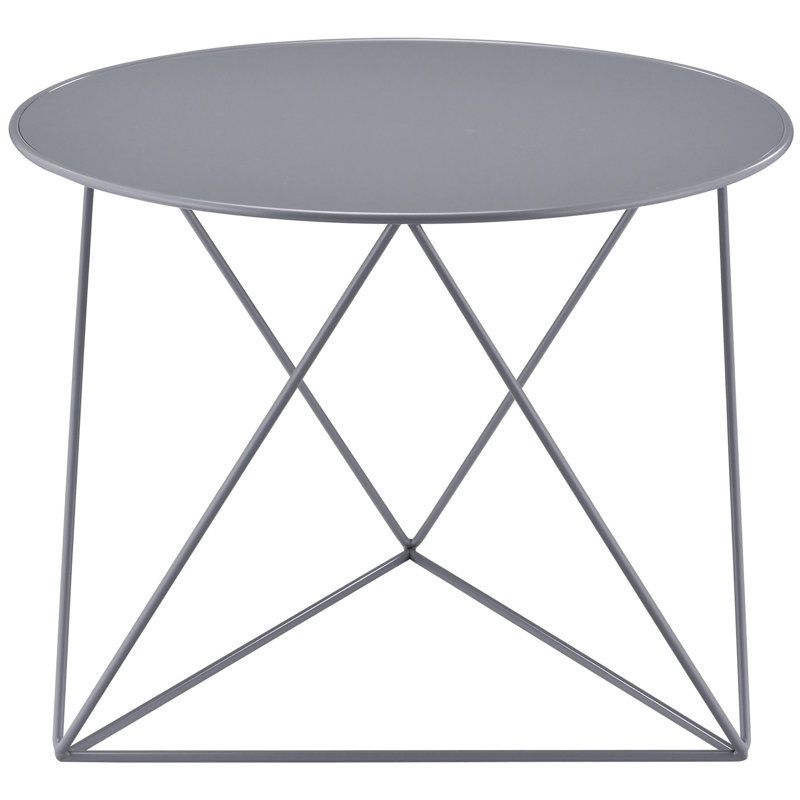 Table d'appoint à base géométrique en métal