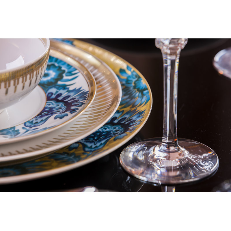 Gold Exotic Porcelain Salad/Dessert Plate