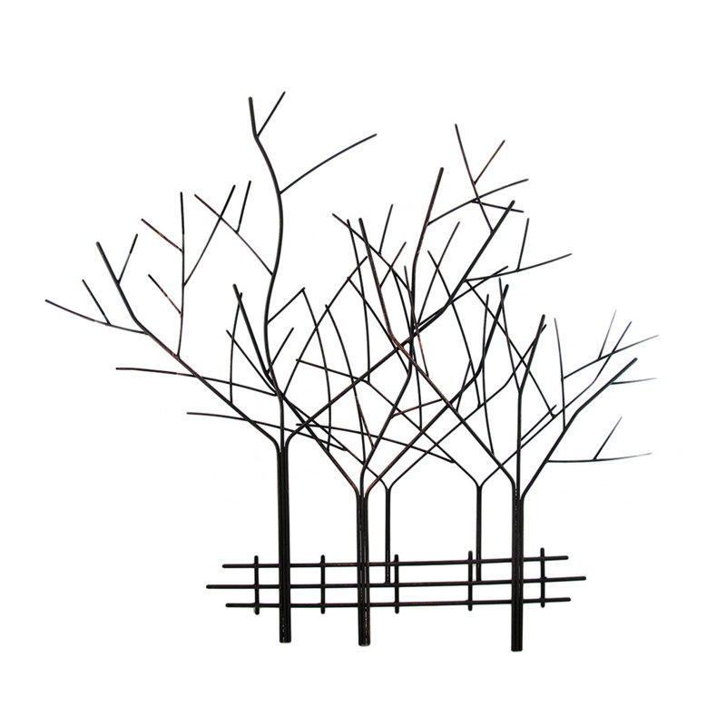 Décoration murale en métal arbre