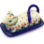 Spring Flowers Stoneware Butter Dish