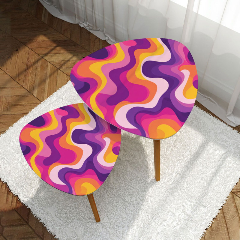 Ensemble de 2 tables gigognes Triangle Nest