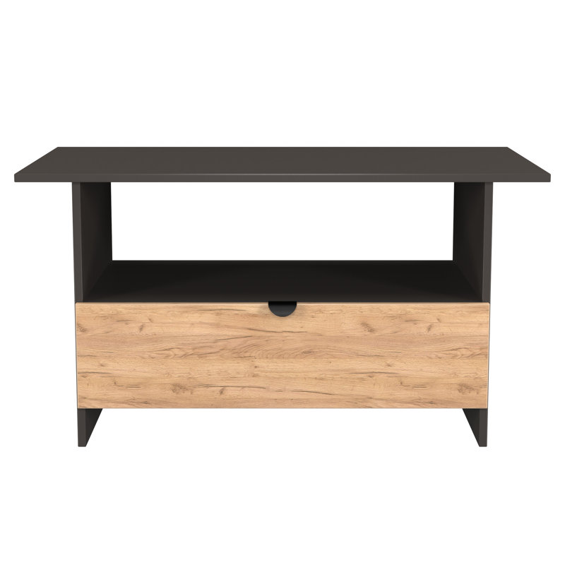 Sunehri Coffee Table with Storage, Black/Oak