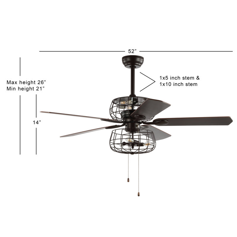 Kaiya 52'' Ceiling Fan with Light Kit