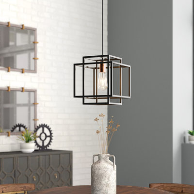 Breen 1 - Light Black Lantern Pendant