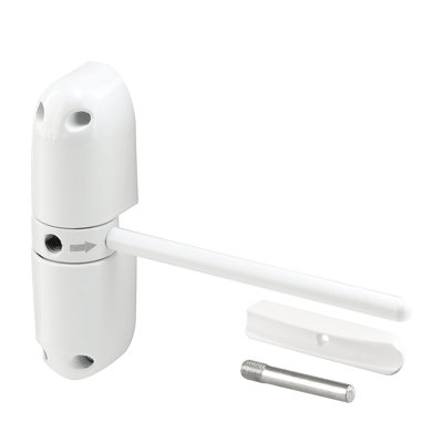 Fermeture de porte à ressorts de sécurité - Facile à installer pour convertir les portes à charnières en fermeture automatique - Fabrication sous pression, brun de 4 1/4 po, sans poignée (paquet simple)