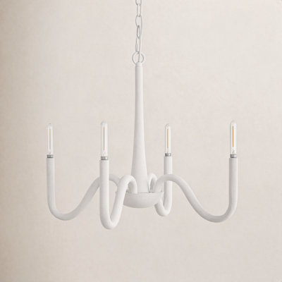 Saxony 4 - Light Steel Dimmable Chandelier