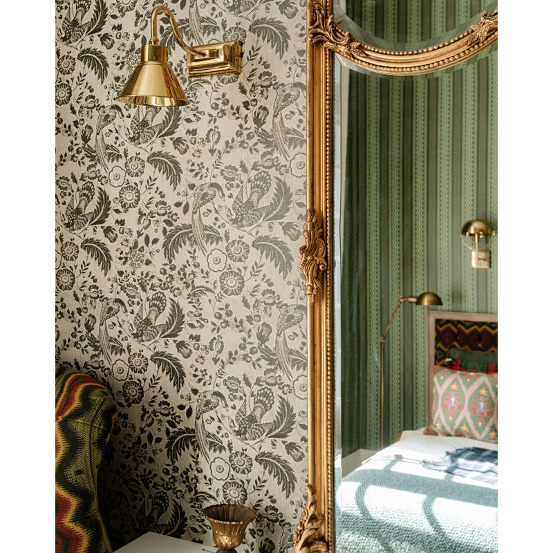 Tyrol Apres-Ski Home Floral Wallpaper Roll, Taupe/Brown