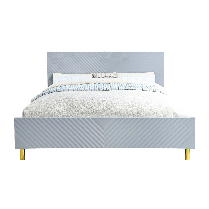 Gaines High Gloss Bed, Queen