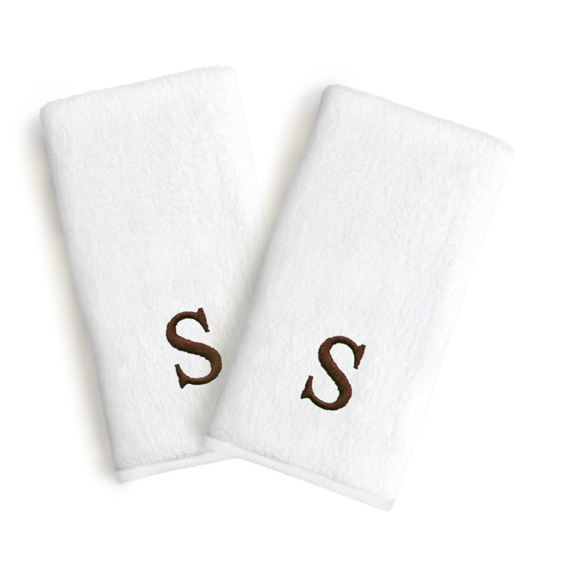 Ensemble de serviettes en coton turc 2 pièces Soft Twist, Lettre : S
