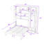 Grand lit escamotable en bois 2 tiroirs avec garde-robe et armoires-1170954841