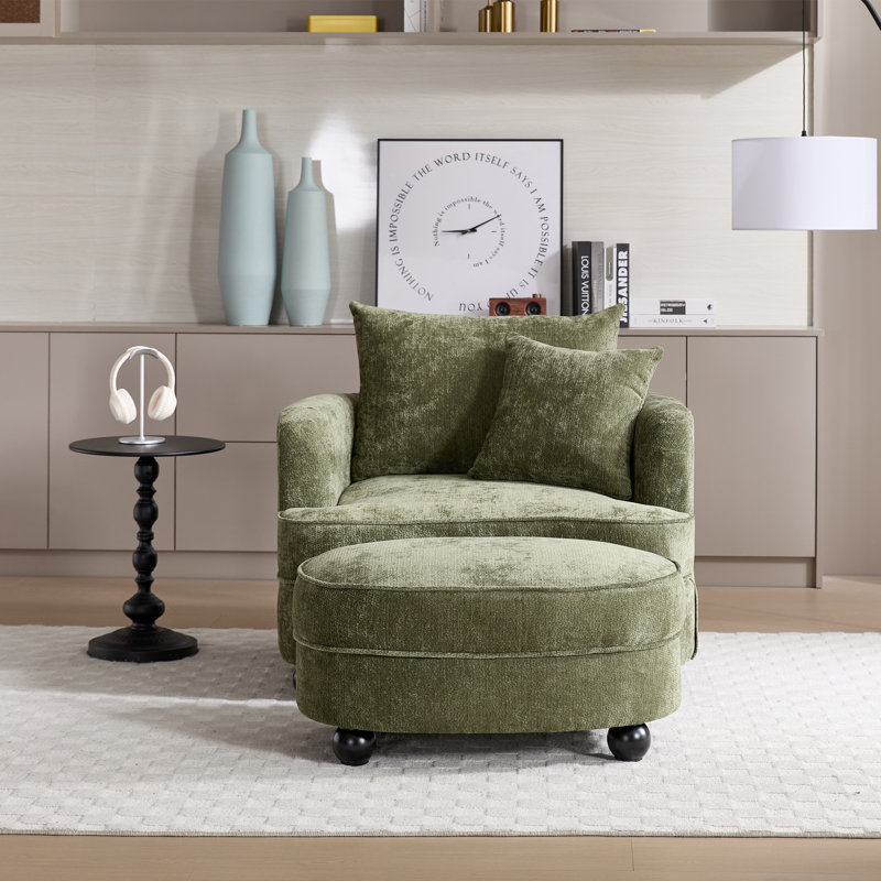 Canapé 40,2 po Chenille, Vert