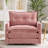 36.3" Chenille Rotatable Upholstered Sofa Chair With Side Pockets-905065910