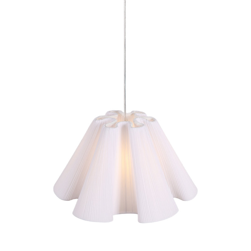 1- Light Dimmable Pleated Shade Pendant Light