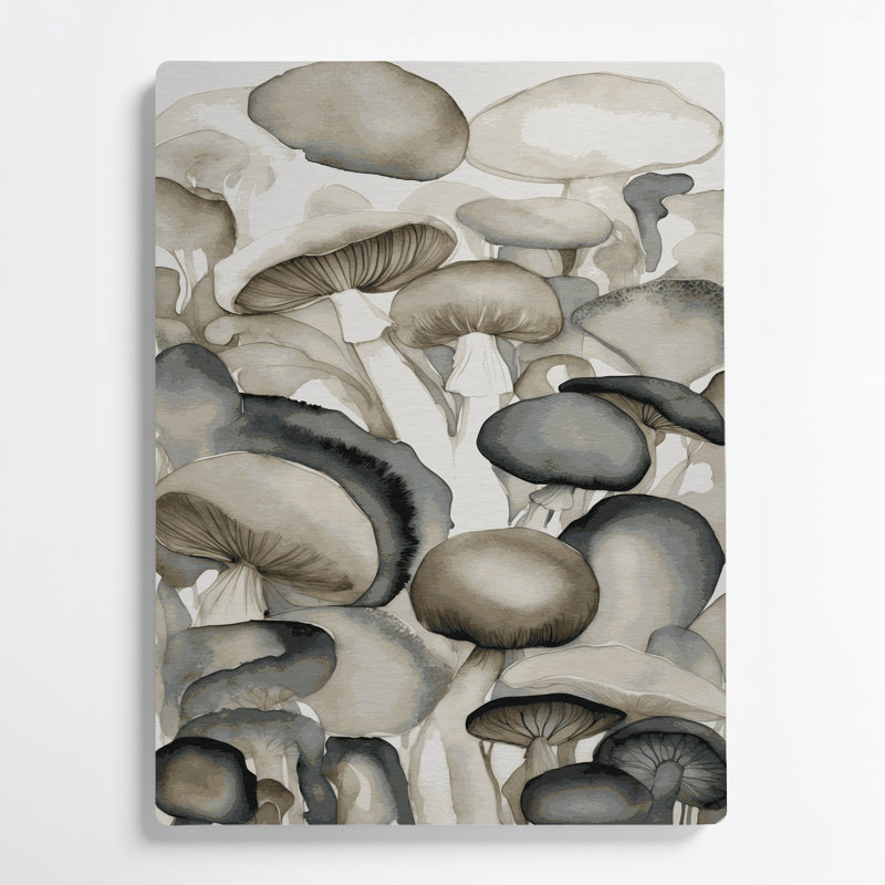 Abstrait aquarelle 61, art mural gris en métal, H 12 po x l 18 po
