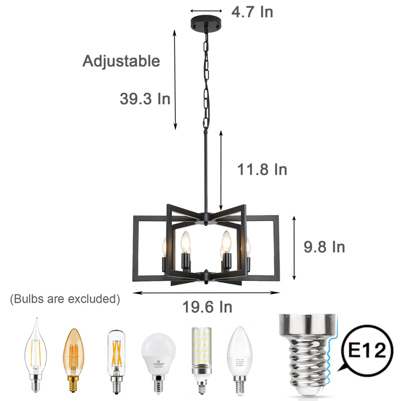 Lustre géométrique moderne en métal