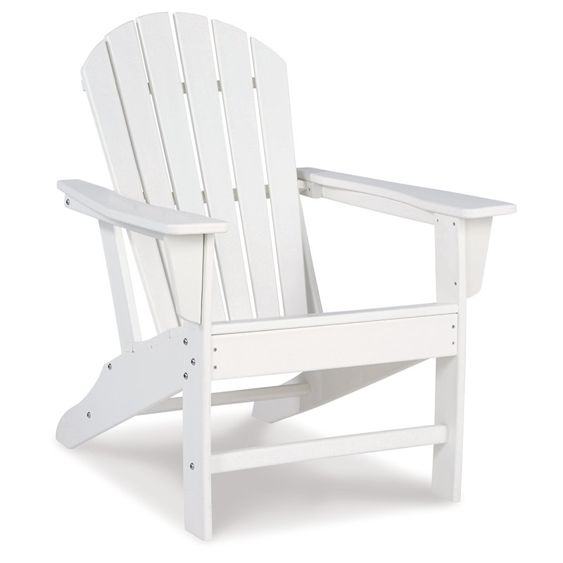 Emory Foldable Outdoor Adirondack Chair, White