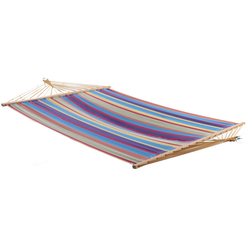 Vivere Double Cotton Spreader Bar Hammock, Purple
