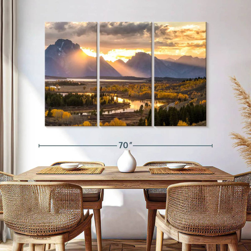Vue panoramique d'Alvord Grand Teton, H 42 po x l 65 po
