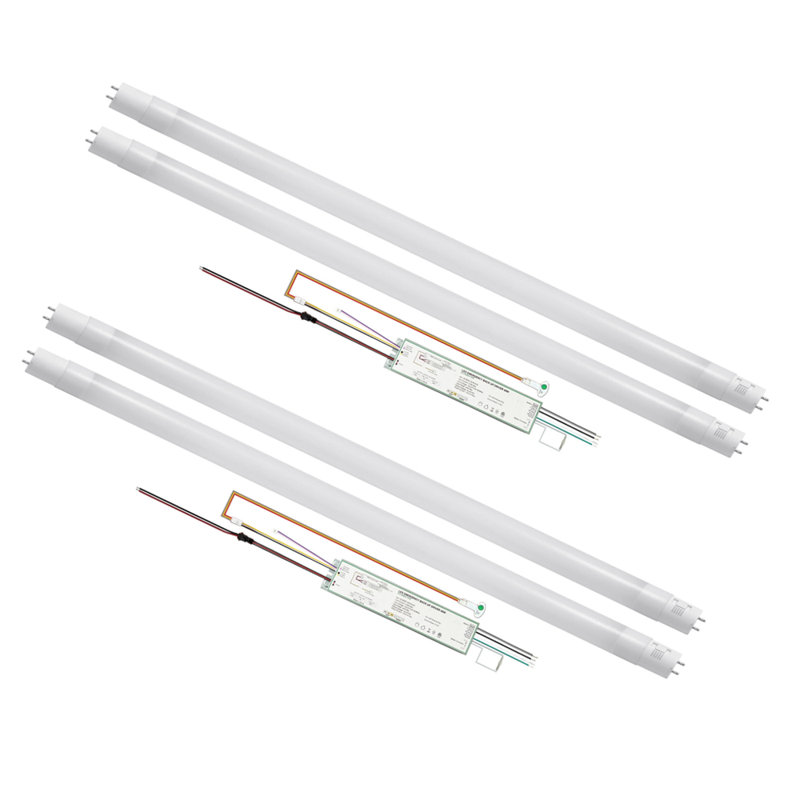 Ensemble d'éclairage DEL de type C T8 E2 L Lighting 4 pi | Paquet de 2 | 15 W | 5CCT réglable | Batterie de secours de 90 minutes