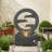 26.77"H Gray Circular Polyresin Outdoor Water Fountain With LED Light, Freestanding Modern Cascading Water Feature For Patio Garden Backyard Decor