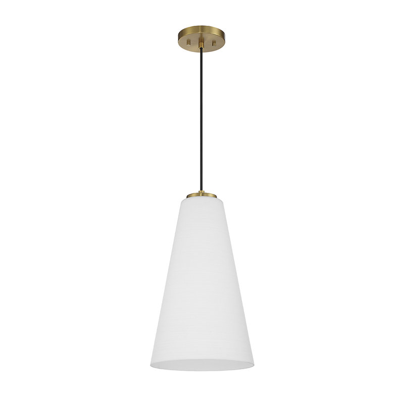 Christos 1-Light Pendant in Warm Brass, Warm Brass