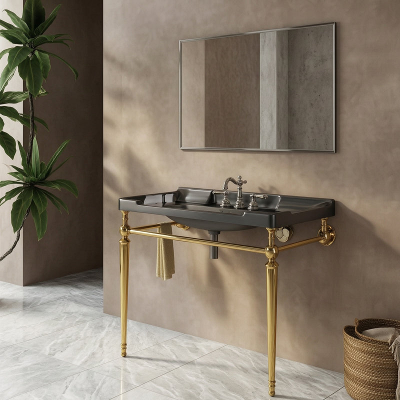 59" Tall Bathroom Wall Mounted Cabinet, Brown Oak