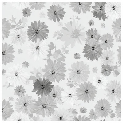 Black White Floral Quilted Bedspread All Sizes