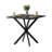 Rustic Square Side Table, X-Frame Metal Legs With Wood Grain Tabletop, Industrial Accent End Table For Living Room, Bedroom & Home Office, Balck, 31.5 X 31.5 X 29.5 Inches-577078239