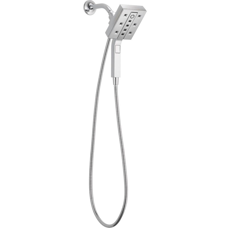 2.5 GPM Multi Function Dual Shower Head with H2Okinetic Technology, Lumicoat Chrome