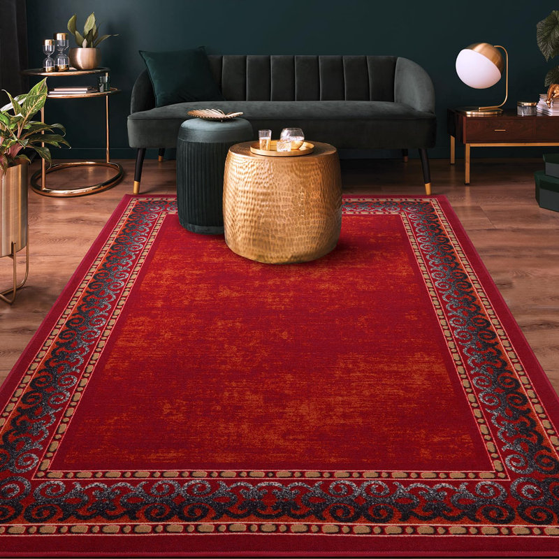 Tapis rectangulaire en nyeshia 7 x 10 po avec envers antidérapant