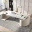 Bureau de 62,99 po en granit blanc italien minimaliste pour le bureau-124820107