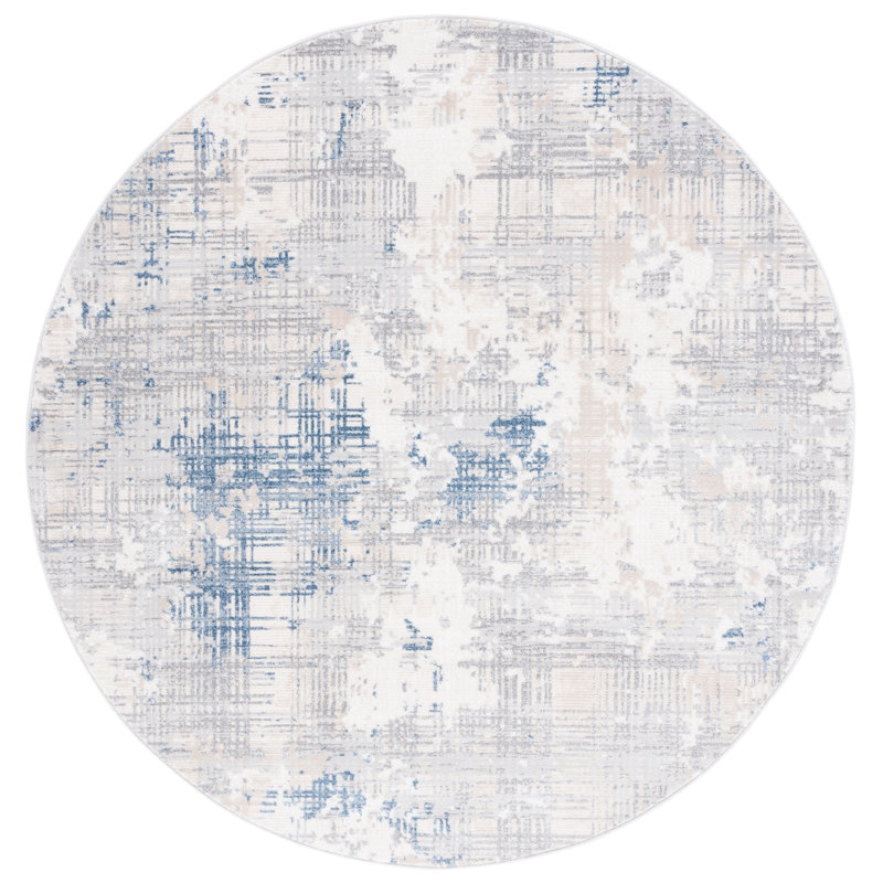 Whisper Performance Abstract Rug, Round 6'7"
