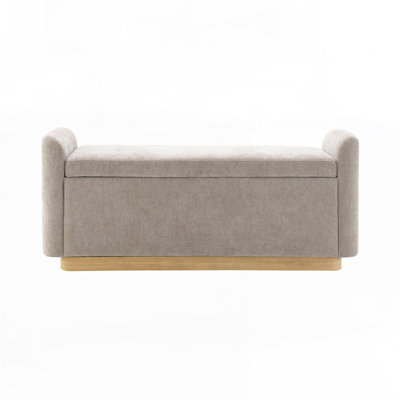 49" Bench with Storage, Storage Ottoman Bench with Safety Hinge