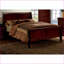 Full Size Solid Wood Sleigh Bed Frame - Cherry Finish for Master Bedroom
