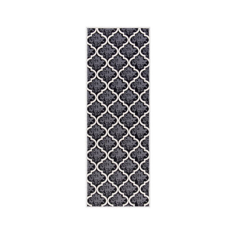 Tapis de cuisine antidérapant Soana, Treillis noir