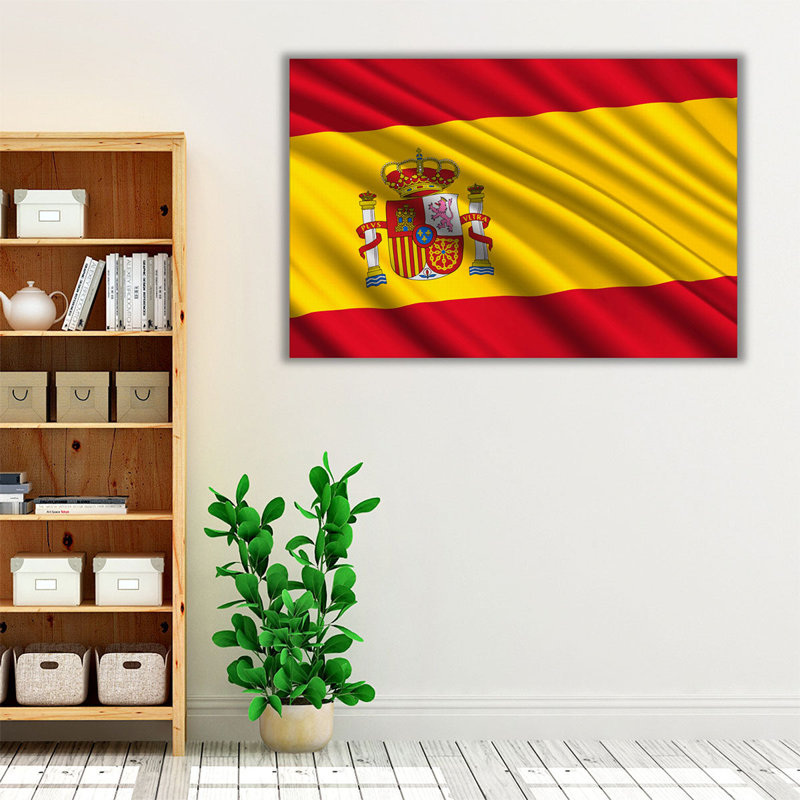 Drapeau espagnol, impression sur toile, H 20 po x l 30 po