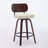 Upholstered Faux Leather Counter Height Swivel Barstools-1557093243