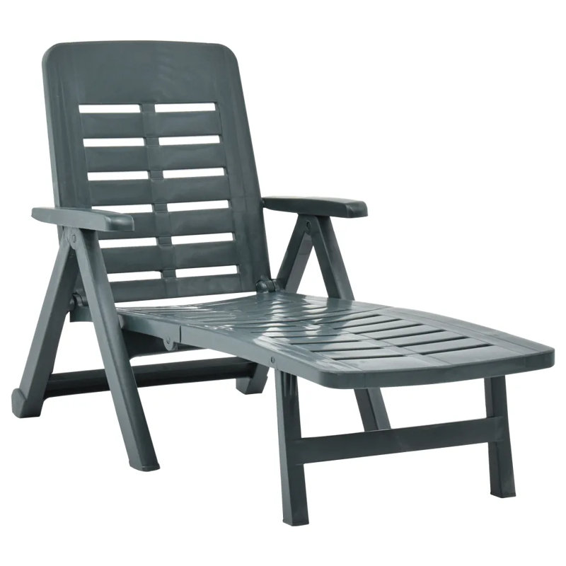 Ferber 189cm Long Reclining Single Chaise, Green
