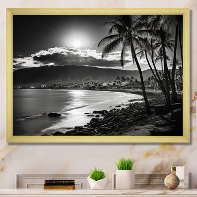 Maui, beau paysage urbain noir II sur toile