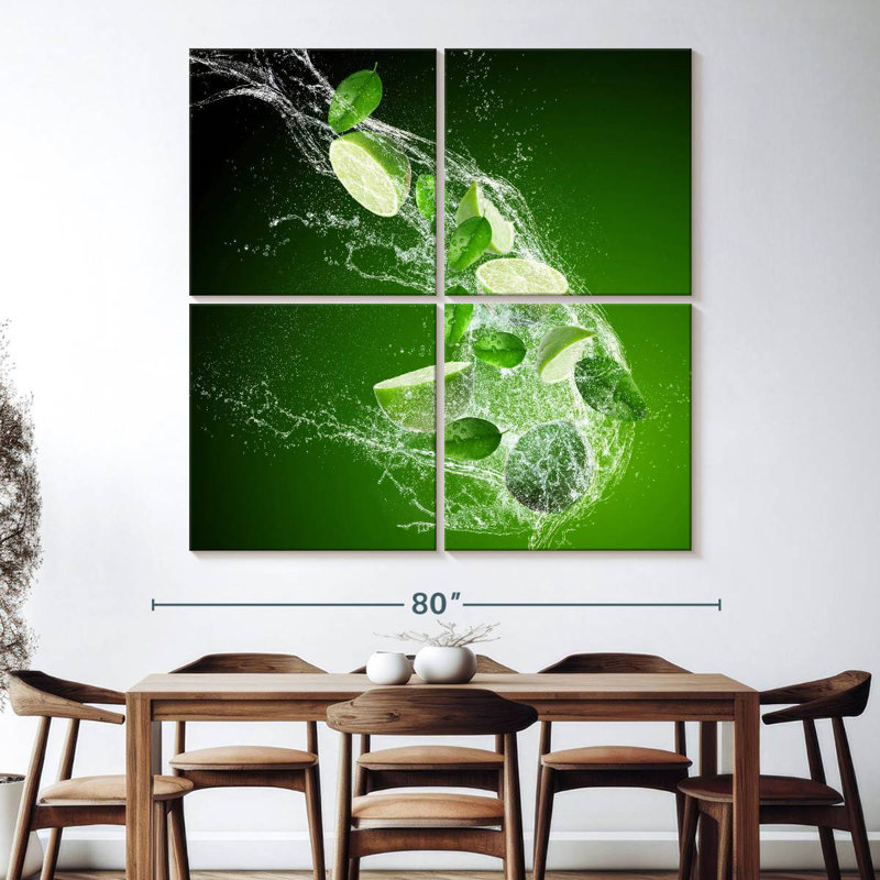 Yarlin Lime Splash, 74" H x 74" W