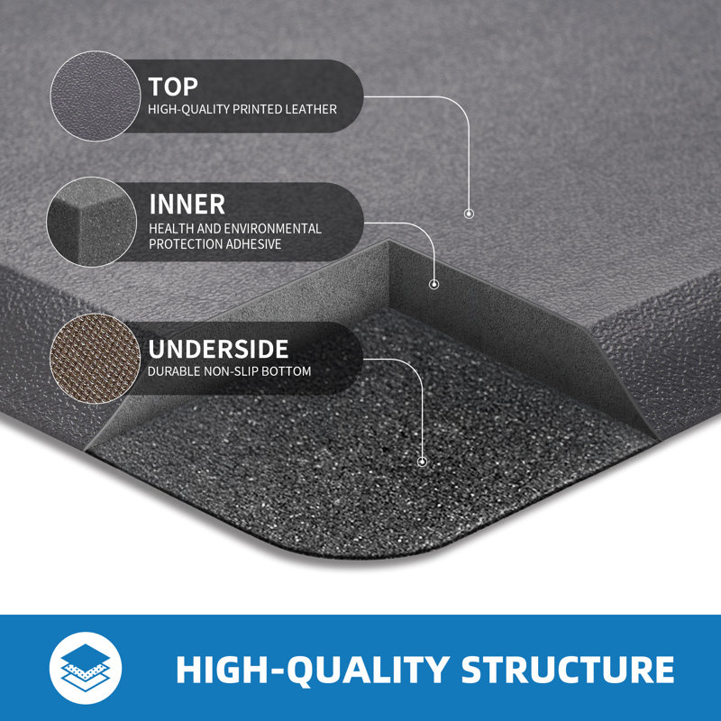 Tapis de cuisine antidérapant Ariyan, Gris, Rectangle 17 po x 28 po