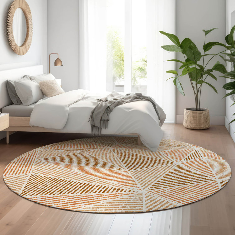 Premium Machine Washable Cerrito Terracotta Rug