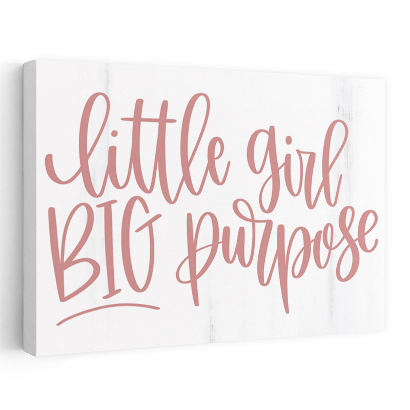 «Little Girl Big Purpose», art contemporain abstrait, H 16 po x l 24 po
