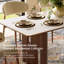 71" Sintered Stone Solid Ash Wood Dining Table for 6