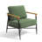 Dajauna Midcentury Modern Upholstered Metal Frame Chenille Arm Accent Chair-196164515